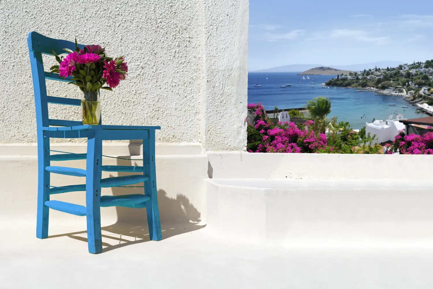 Ferry to Bodrum - A characteristic view from famous tourism city Bodrum.